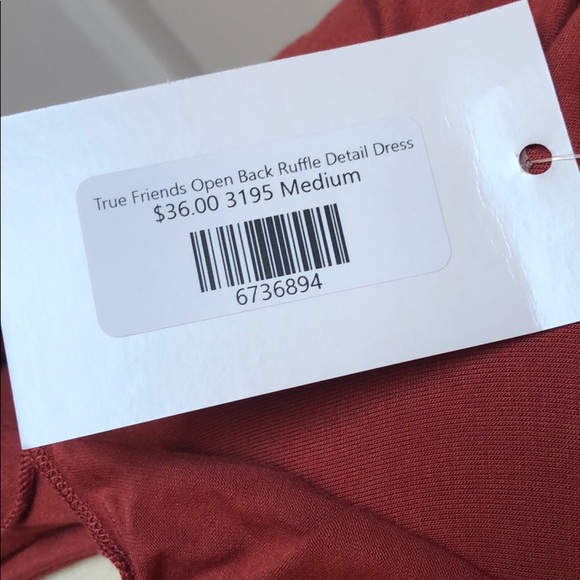 Open Back Ruffle Dress, NWT! - Picture 5 of 6